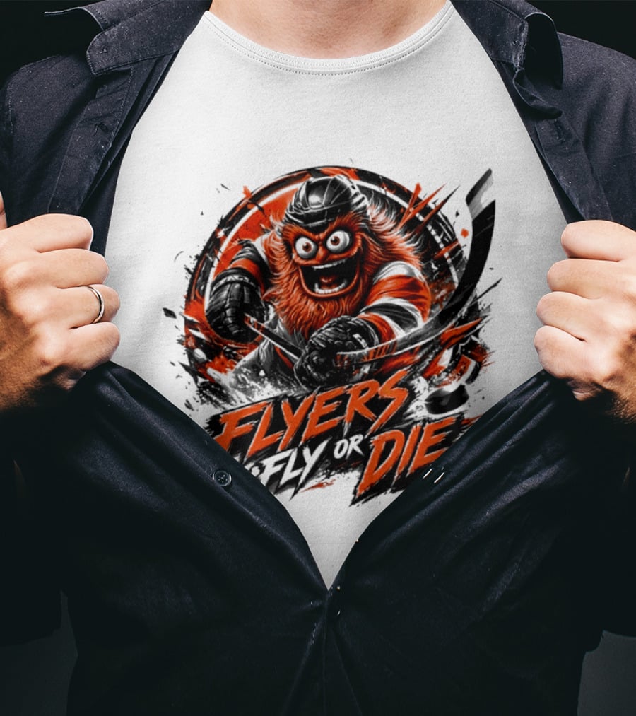 Flyers Hockey Gritty Flyers Fly Or Die NHL 2026 T-Shirt