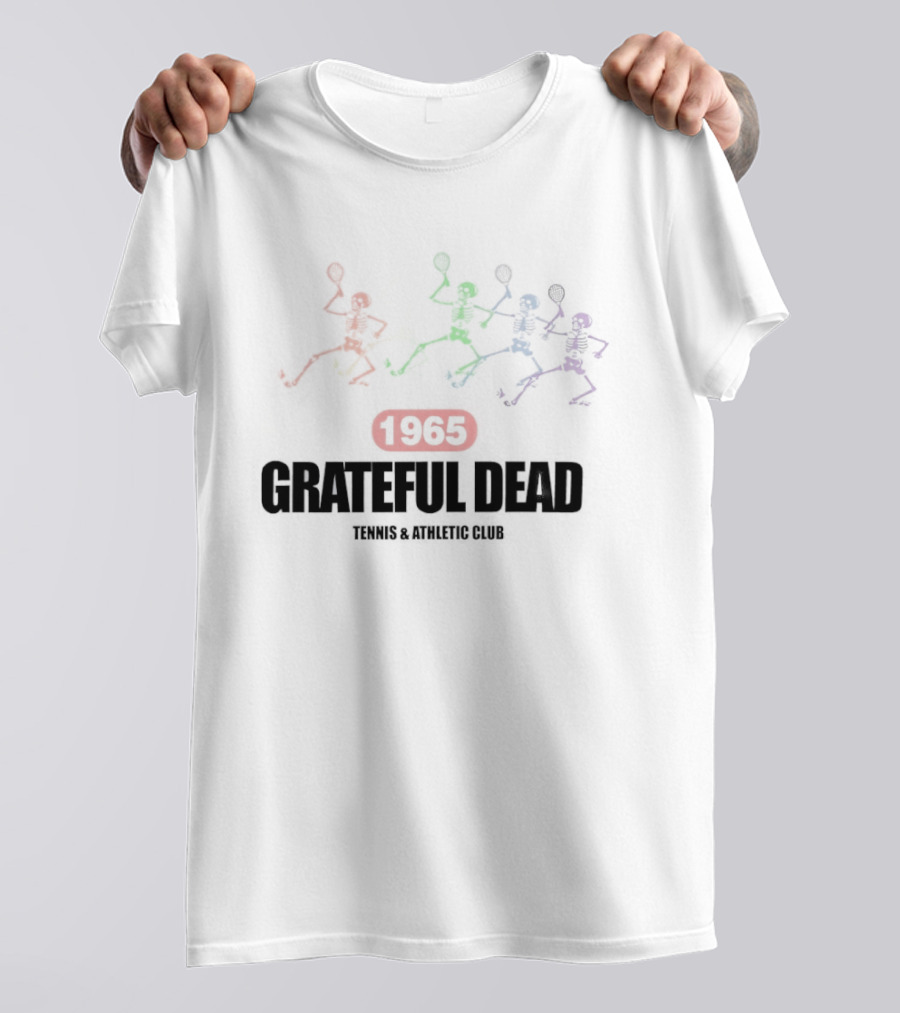 Grateful Dead 1965 Colorful Athletics Tennis Club T-Shirt