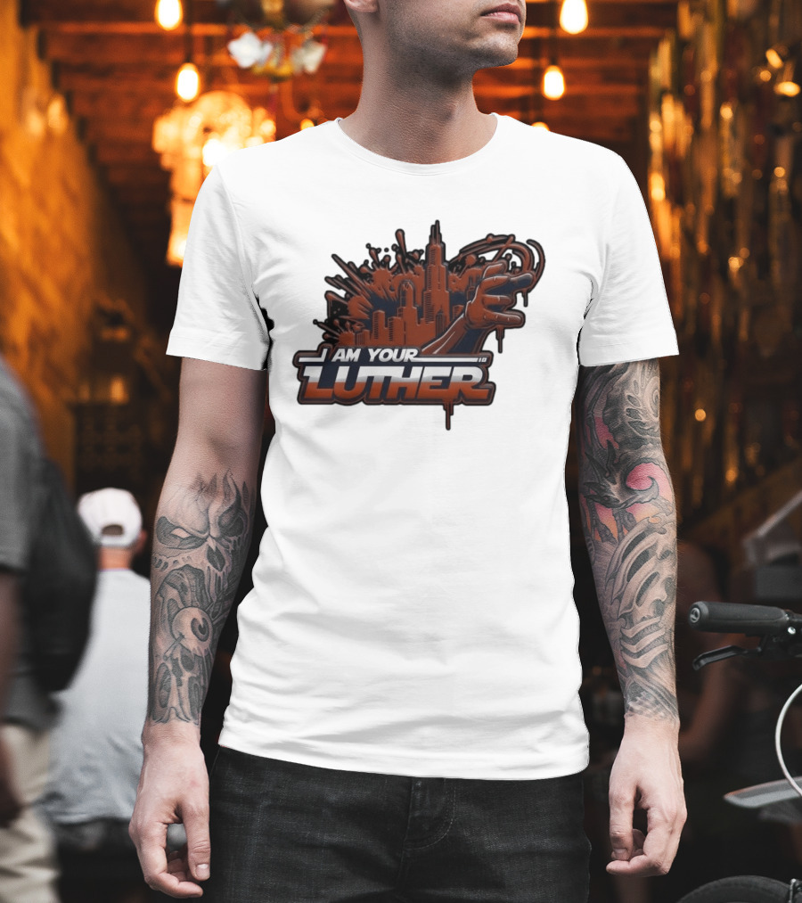 I Am Your Luther Urban Cityscape Graffiti Style Hand Gesture T-Shirt