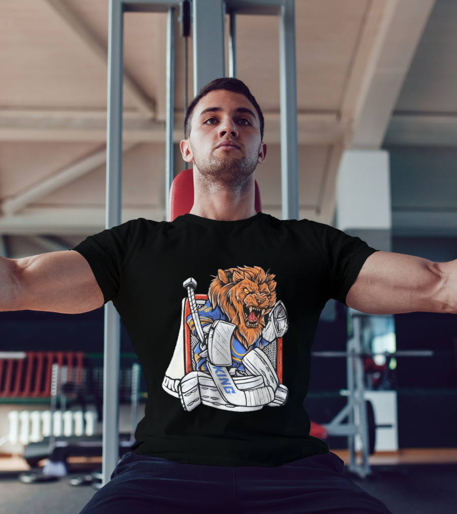Lion Goalie King Buffalo Sabres Hockey T-Shirt