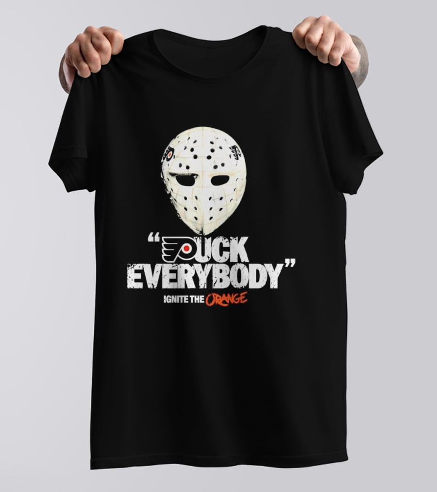 Philadelphia Flyers Puck Everybody Ignite The Orange Hockey Mask NHL 2026 T-Shirt