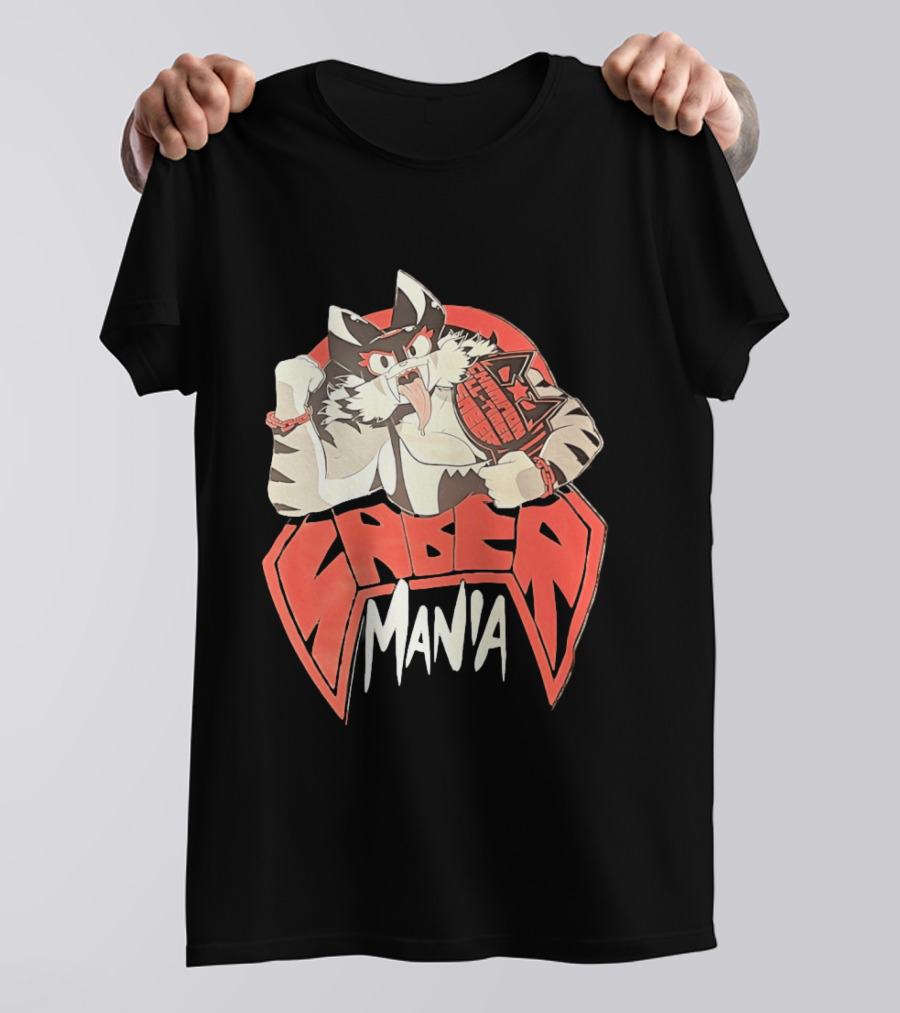 Ring Cats Saber Mania Wrestling Champion Feline T-Shirt