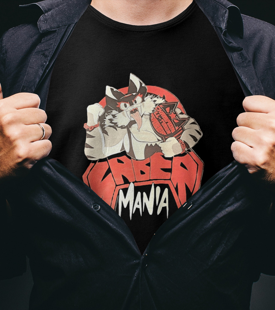 Ring Cats Saber Mania Wrestling Champion Feline T-Shirt