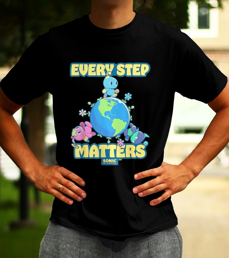 Sonic The Hedgehog Chao Every Step Matters Earth Day T-Shirt