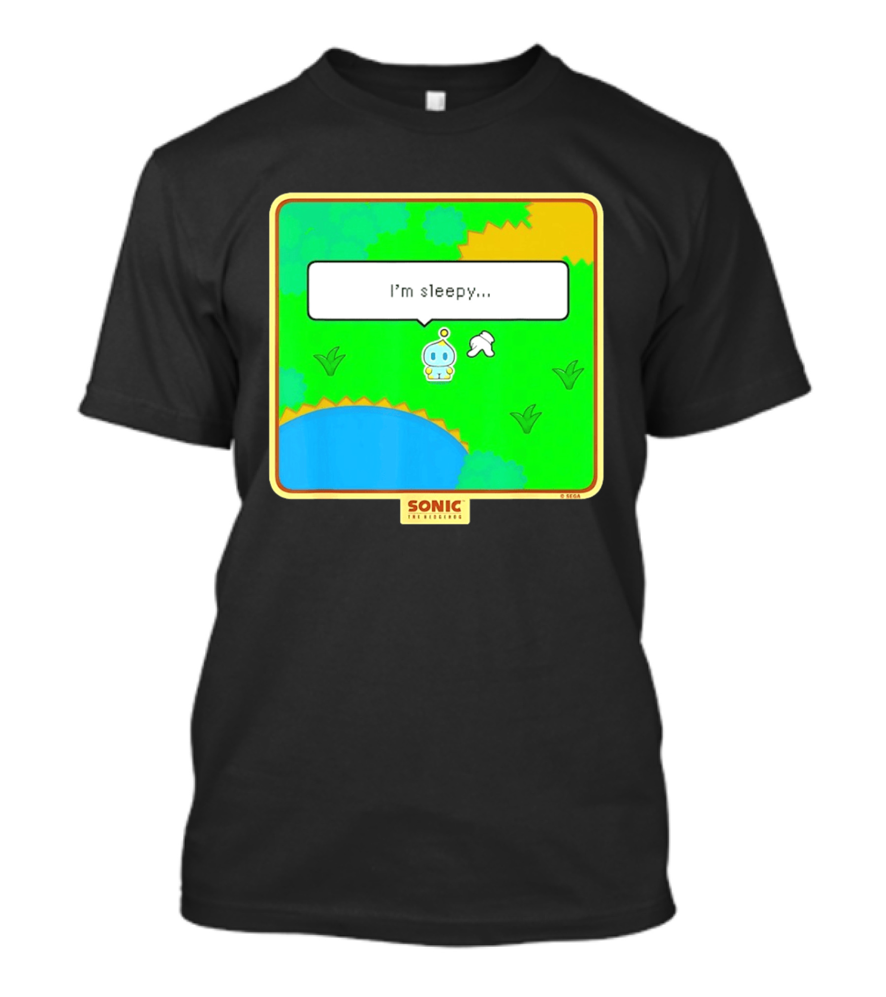 Sonic The Hedgehog I'm Sleepy Chao Garden Earth Day SEGA T-Shirt
