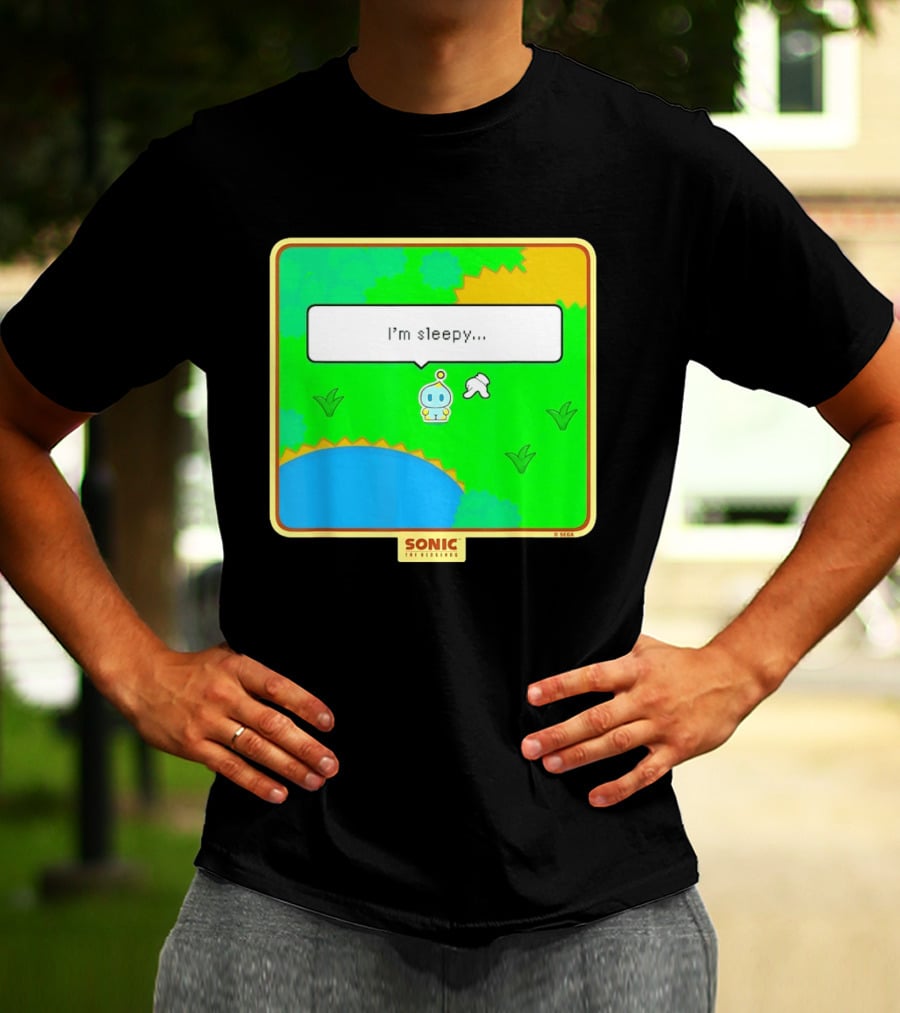 Sonic The Hedgehog I'm Sleepy Chao Garden Earth Day SEGA T-Shirt