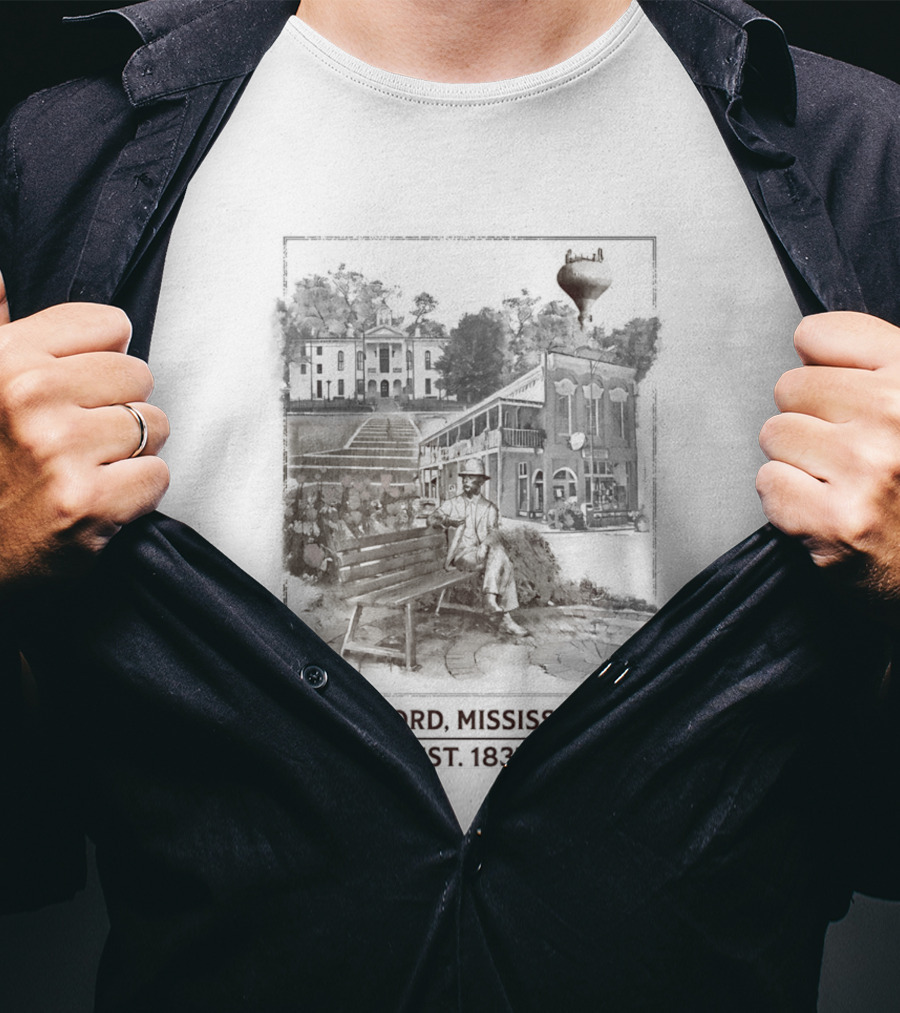 Oxford Mississippi Landmarks Est 1837 Historic Architecture T-Shirt