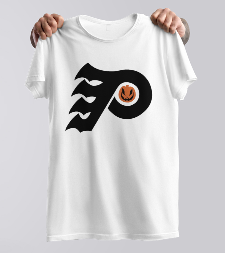 Philadelphia Flyers Pumpkin Face Halloween T-Shirt