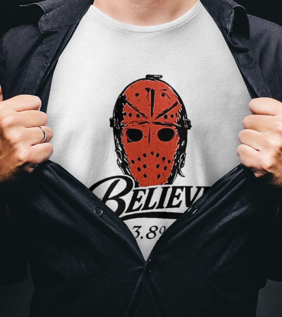 Philadelphia Flyers Believe 3.8% Jason Voorhees Mask T-Shirt