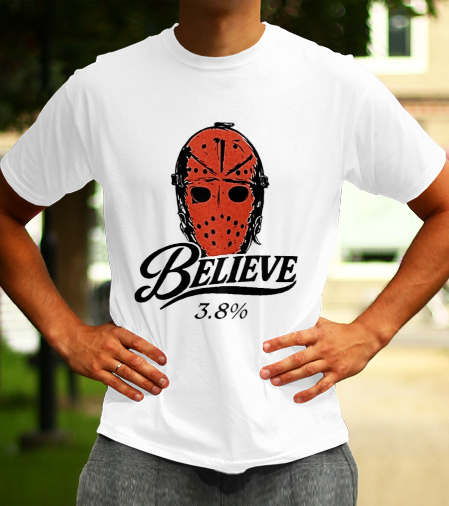 Philadelphia Flyers Believe 3.8% Jason Voorhees Mask T-Shirt