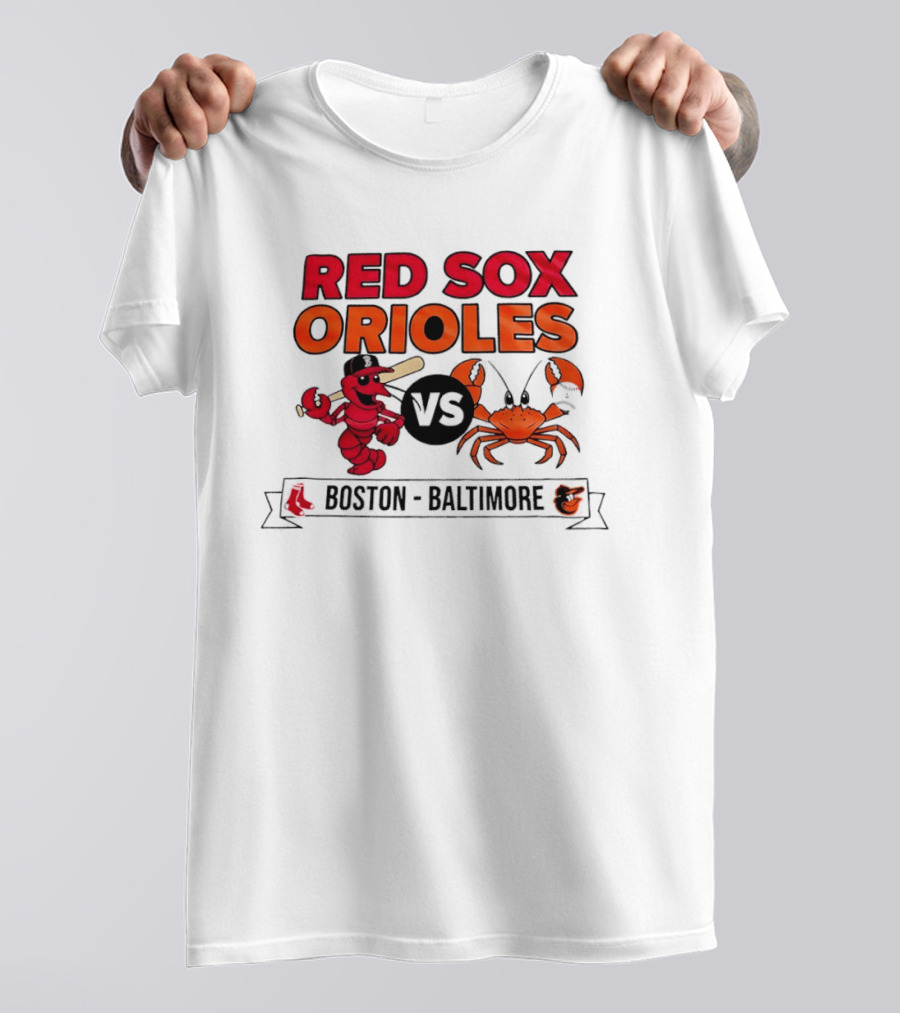 Red Sox Orioles Shrimp Vs Crab Boston Baltimore T-Shirt