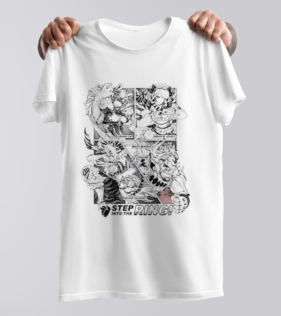 Final Fantasy XIV Step Into The Ring 2026 Iconic Characters And Battle Poses T-Shirt