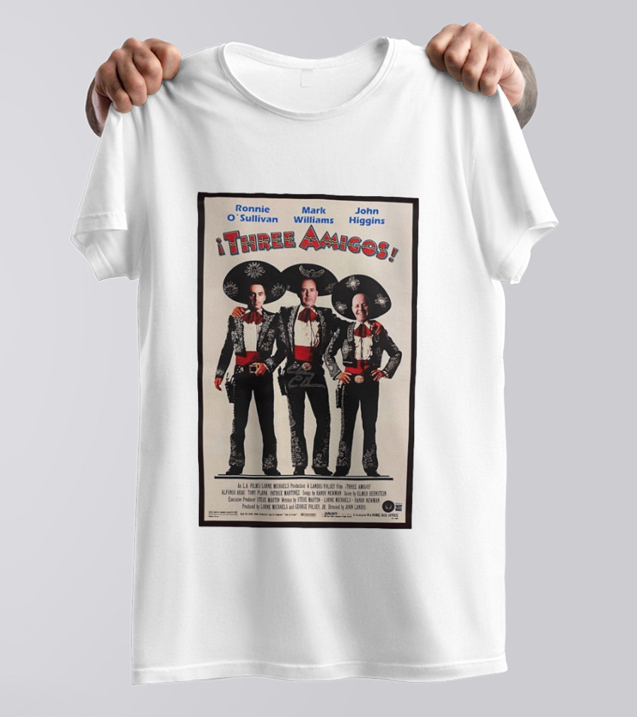 Ronnie O'Sullivan Mark Williams John Higgins Three Amigos Mexican Hat T-Shirt
