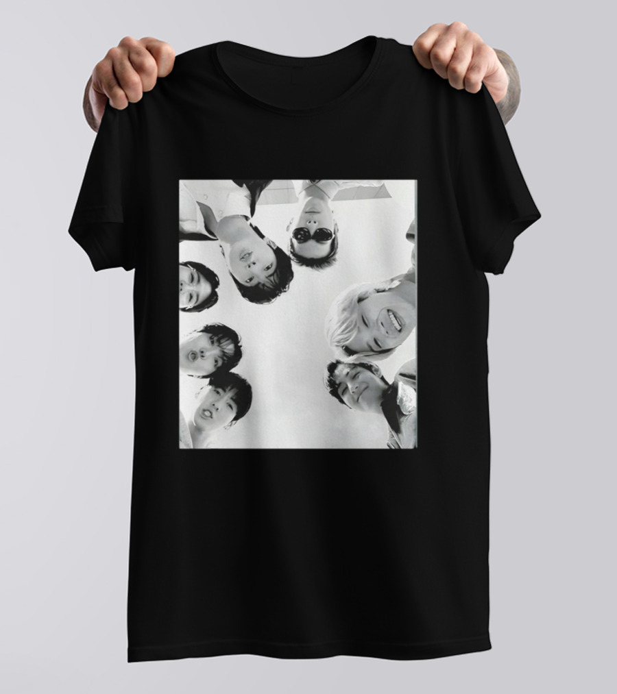 BTS Arirang World Tour Kpop 2026 Group Photo Black And White Aesthetic T-Shirt