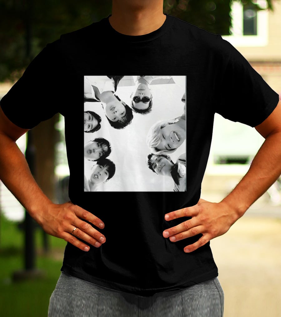BTS Arirang World Tour Kpop 2026 Group Photo Black And White Aesthetic T-Shirt