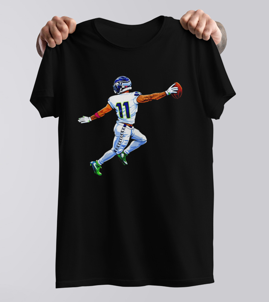 Jaxon Smith Njigba Seahawks Touchdown Celebration Number 11 Football Play T-Shirt