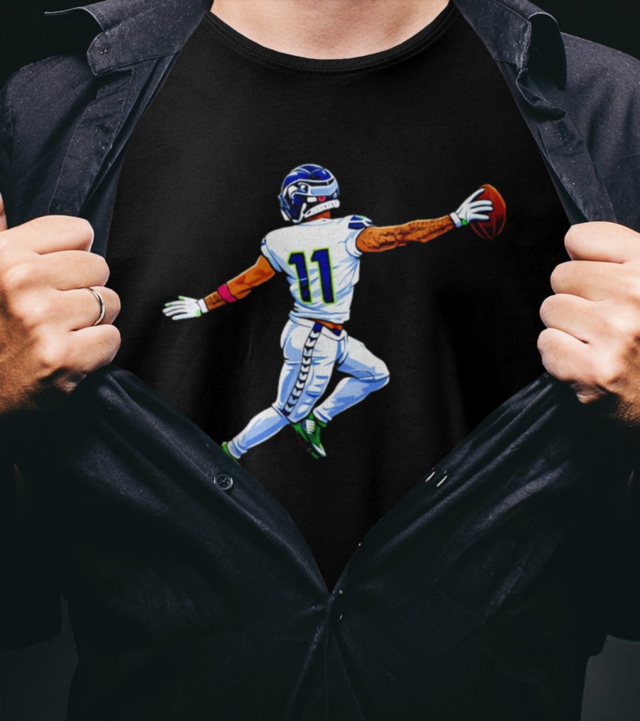 Jaxon Smith Njigba Seahawks Touchdown Celebration Number 11 Football Play T-Shirt
