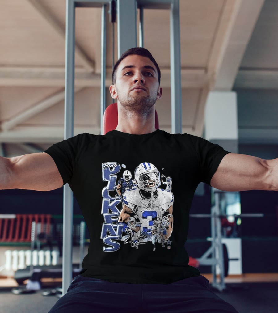 Dallas Cowboys George Pickens Player 3 Star Fans Collection T-Shirt