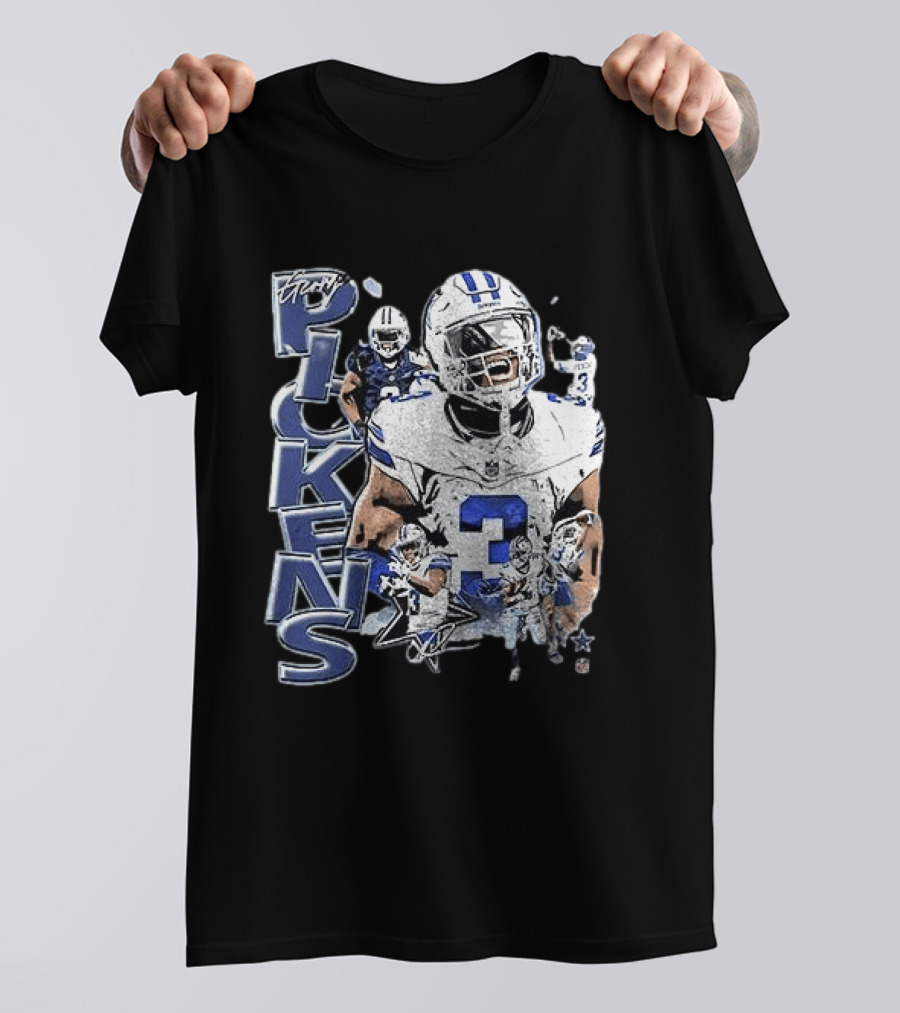 Dallas Cowboys George Pickens Player 3 Star Fans Collection T-Shirt