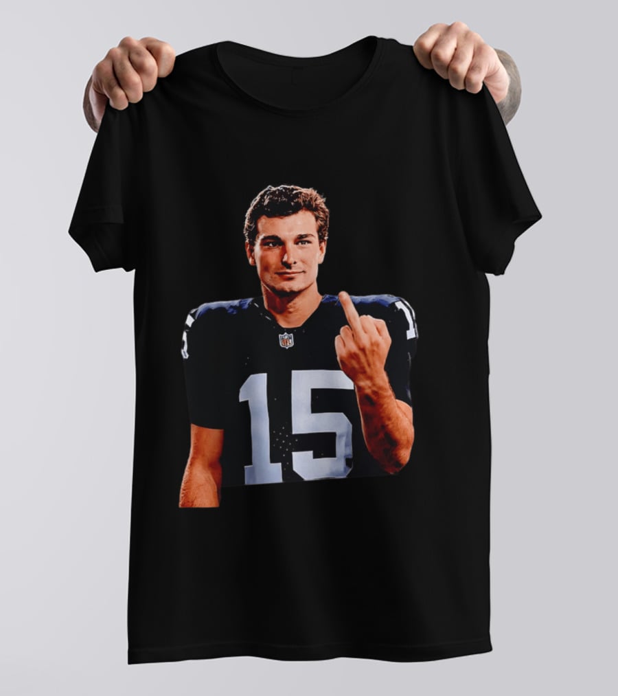 Las Vegas Raiders Fernando Mendoza 2026 Middle Finger Gesture T-Shirt