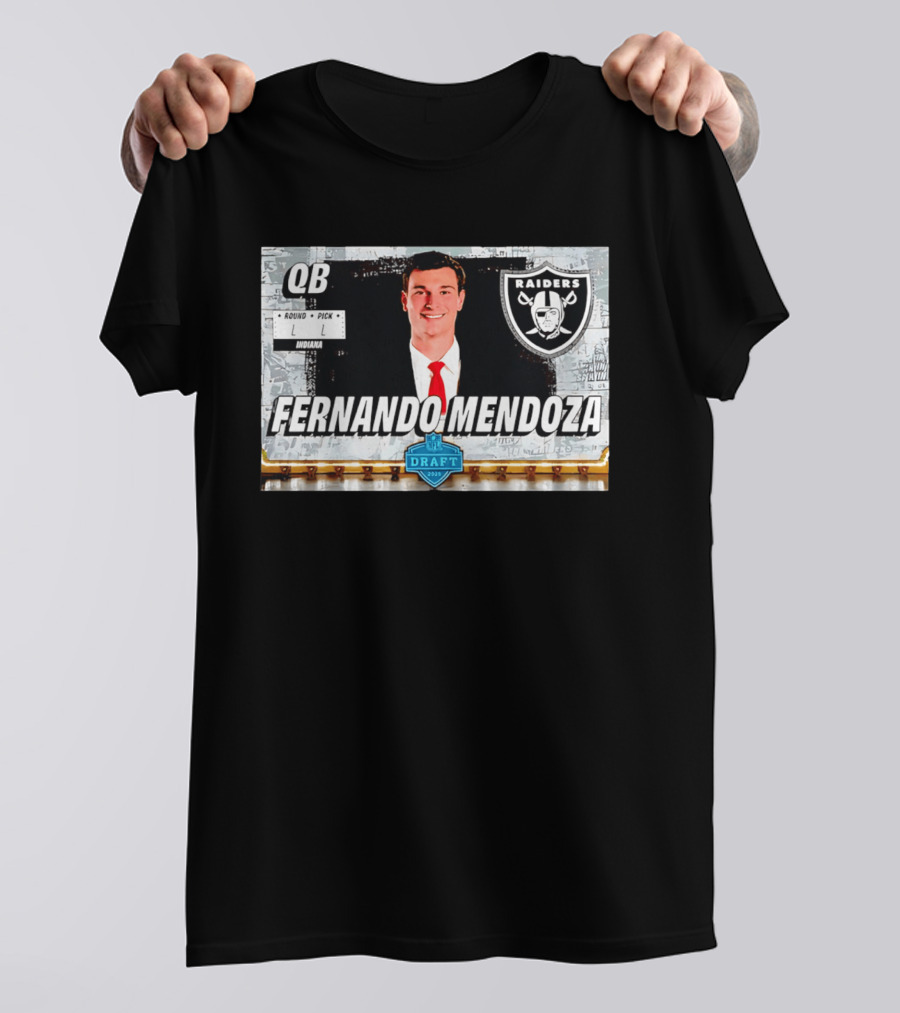Las Vegas Raiders NFL Draft 2025 QB Fernando Mendoza T-Shirt