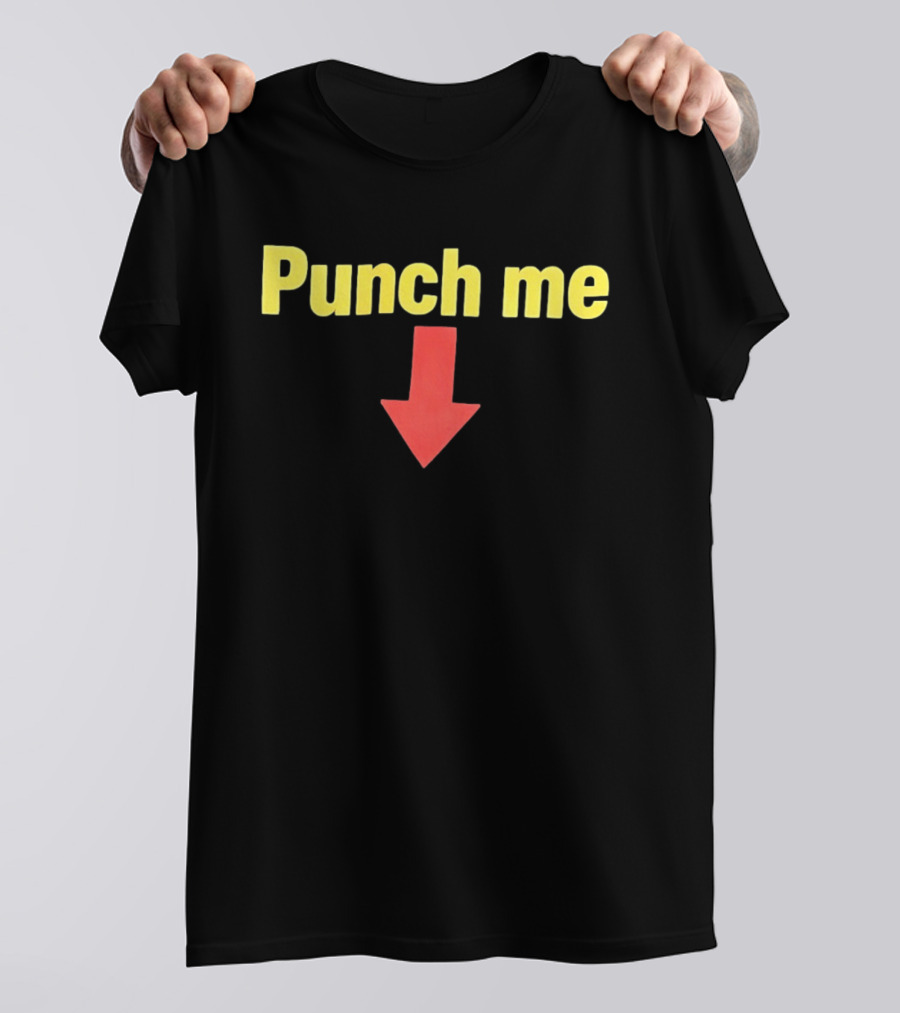 Punch Me Red Arrow Yellow T-Shirt