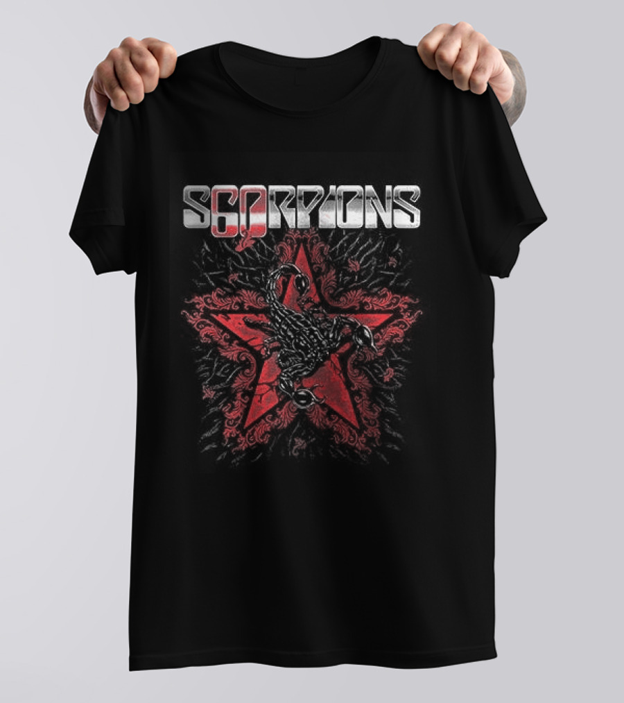 Scorpions Blowing With The Wind Of Change Red Burst T-Shirt