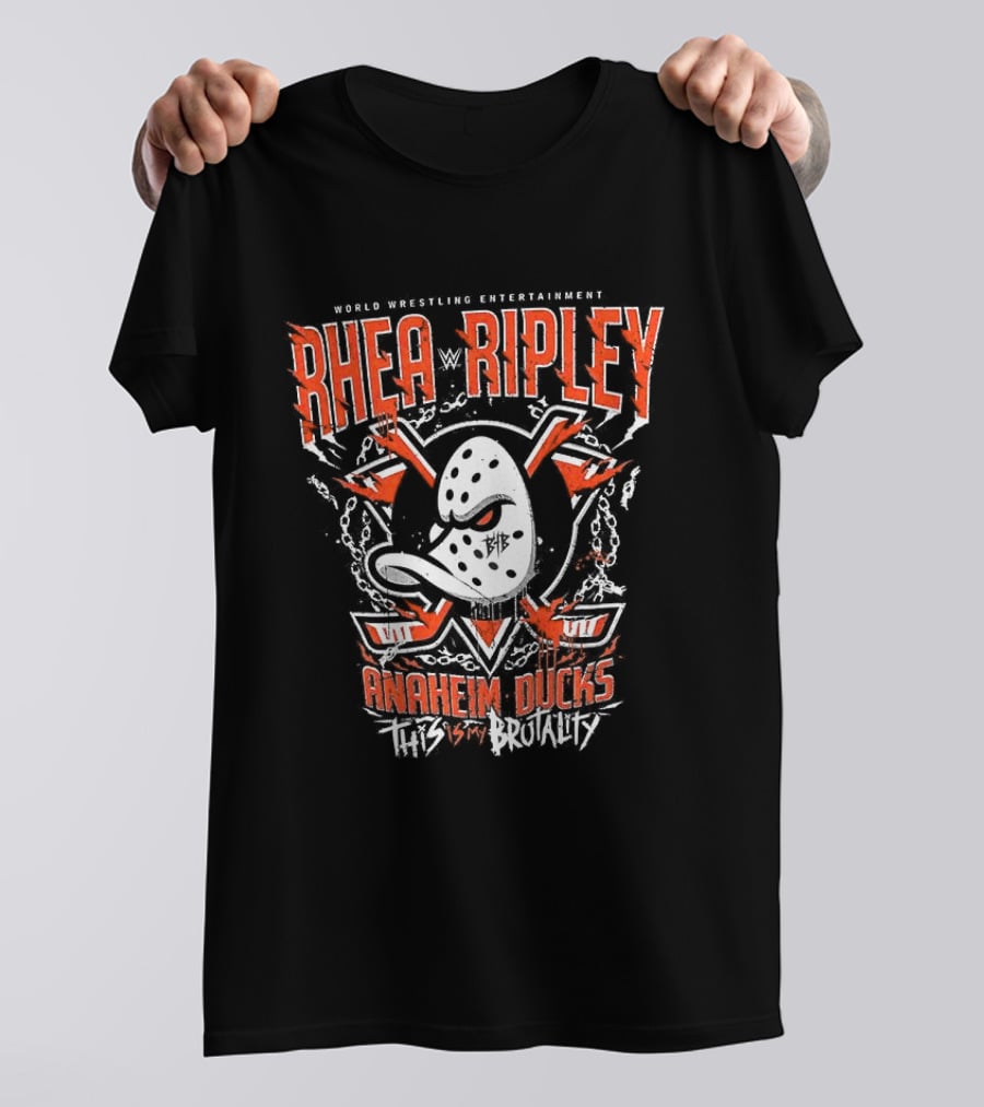 Rhea Ripley Anaheim Ducks This Is My Brutality Collaboration T-Shirt