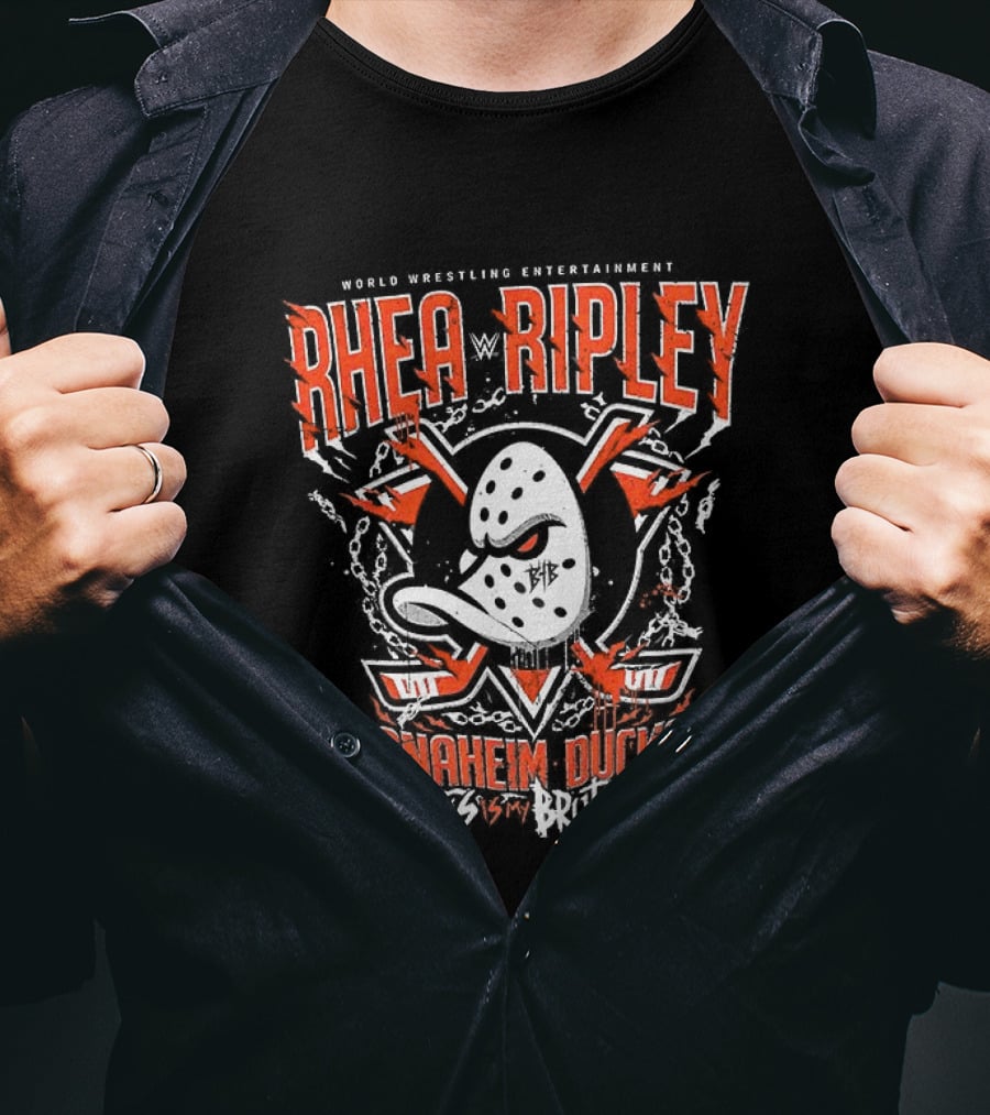 Rhea Ripley Anaheim Ducks This Is My Brutality Collaboration T-Shirt