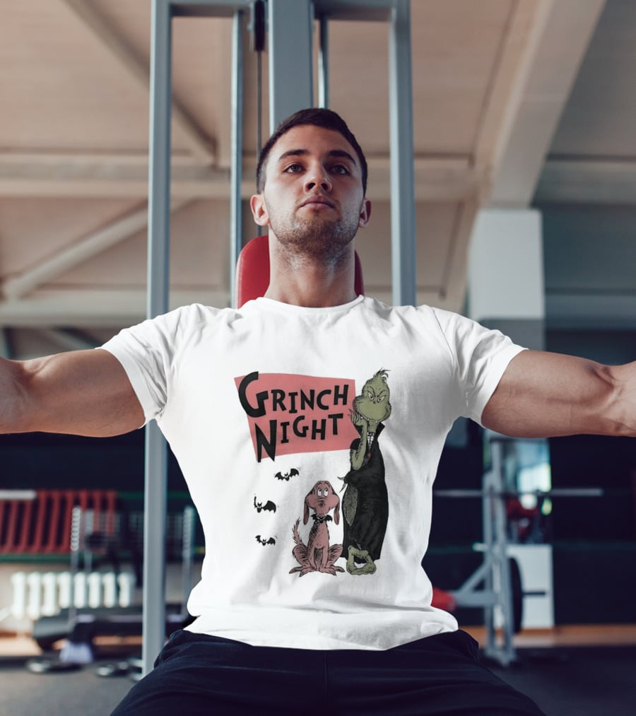 Grinch And Max Halloween Night Spooky Scene T-Shirt