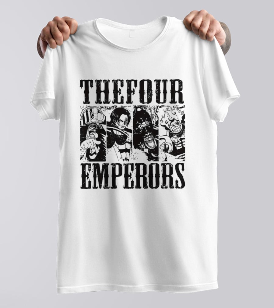 One Piece The Four Emperors Black Depiction T-Shirt