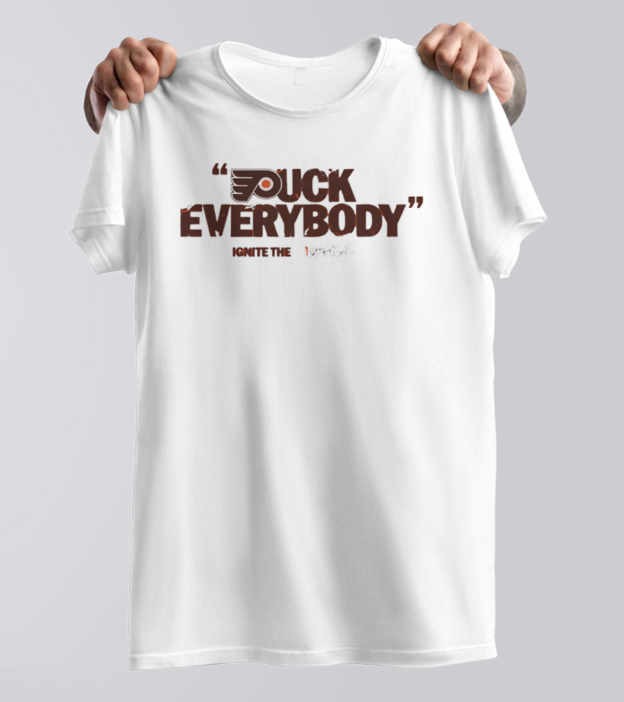 Puck Everybody Ignite The Orange Philadelphia Hockey T-Shirt