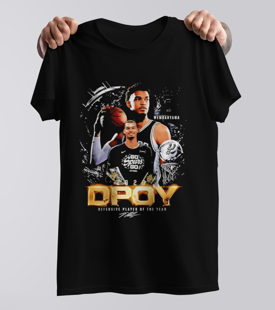 Victor Wembanyama San Antonio Spurs Defensive Player Of The Year 2026 DPOY T-Shirt