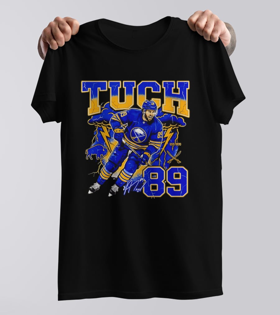 Tuch Buffalo Sabres 89 Hockey Est. 1970 T-Shirt