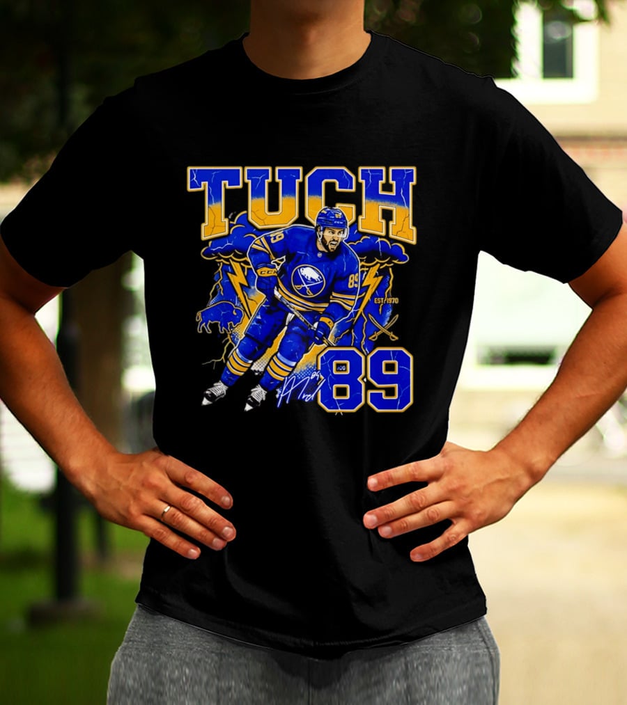 Tuch Buffalo Sabres 89 Hockey Est. 1970 T-Shirt