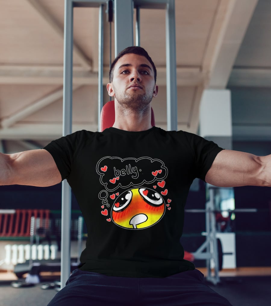 Belly Emoji Meme Cute Heart Love Doodle T-Shirt