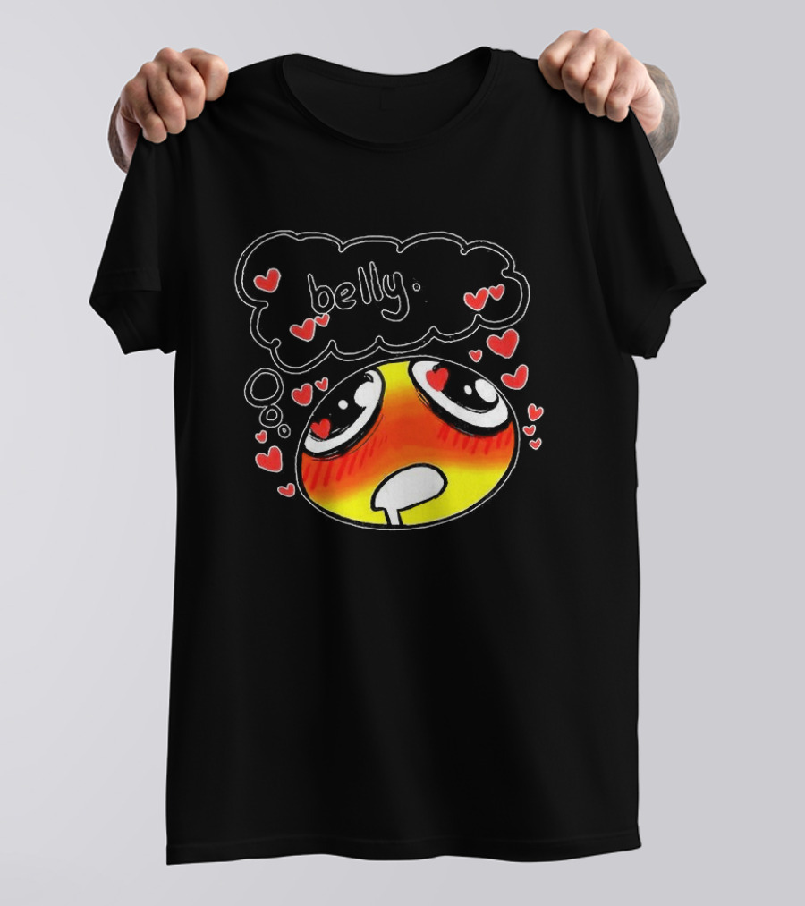 Belly Emoji Meme Cute Heart Love Doodle T-Shirt
