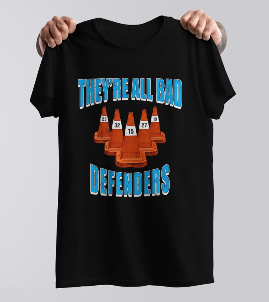 They're All Bad Defenders Minnesota Timberwolves Traffic Cones Numbers 23 32 15 27 10 T-Shirt