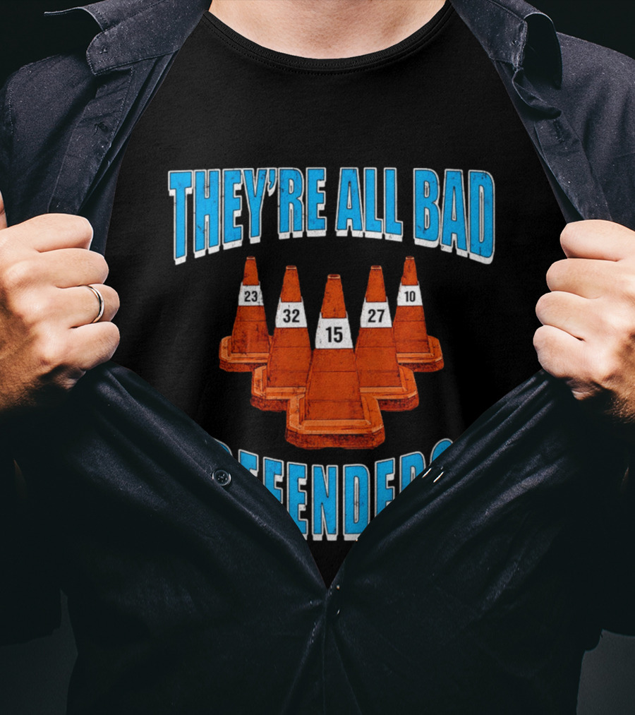 They're All Bad Defenders Minnesota Timberwolves Traffic Cones Numbers 23 32 15 27 10 T-Shirt