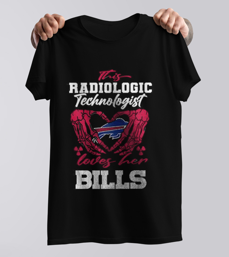 Buffalo Bills Radiologic Technologist Loves Heart Skeleton T-Shirt