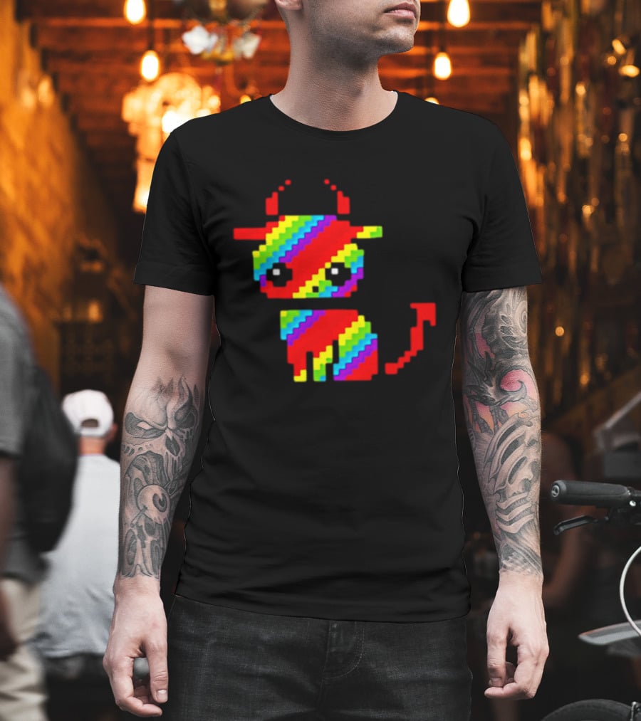Nyan Cat Heavy Metal Devil Pixel Rainbow Devil Cat T-Shirt