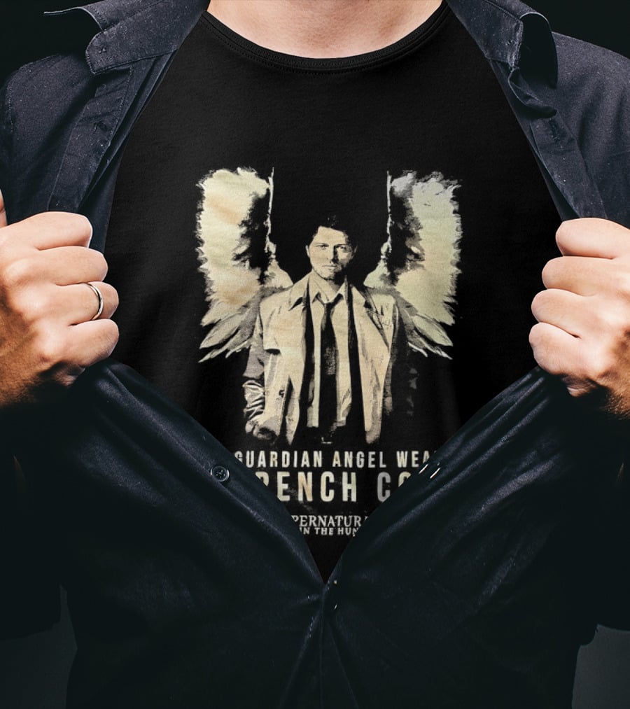 Castiel Guardian Angel Wears Trench Coat Supernatural Join The Hunt T-Shirt