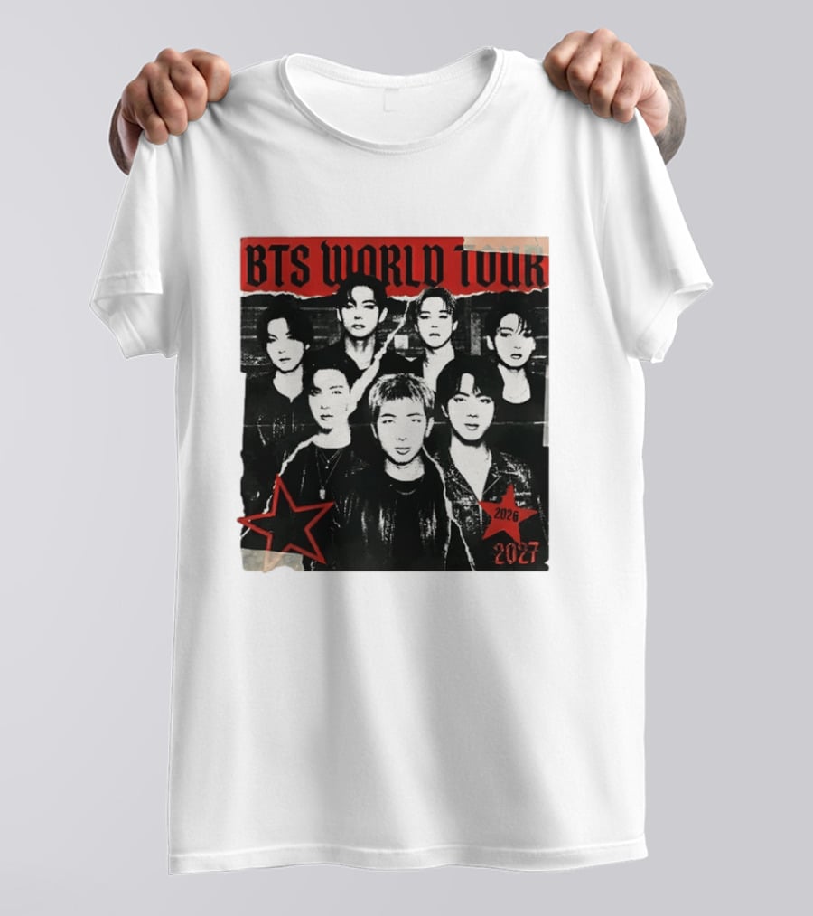 BTS World Tour 2026 2027 Arirang Concert Bangtan Sonyeondan Tour T-Shirt