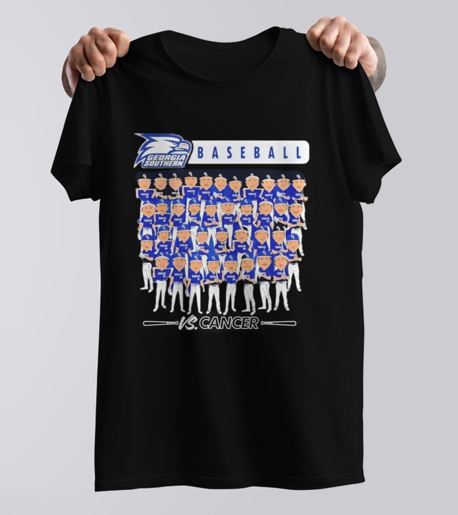 Georgia Southern Eagles University Baseball Team Cartoon Players T-Shirt