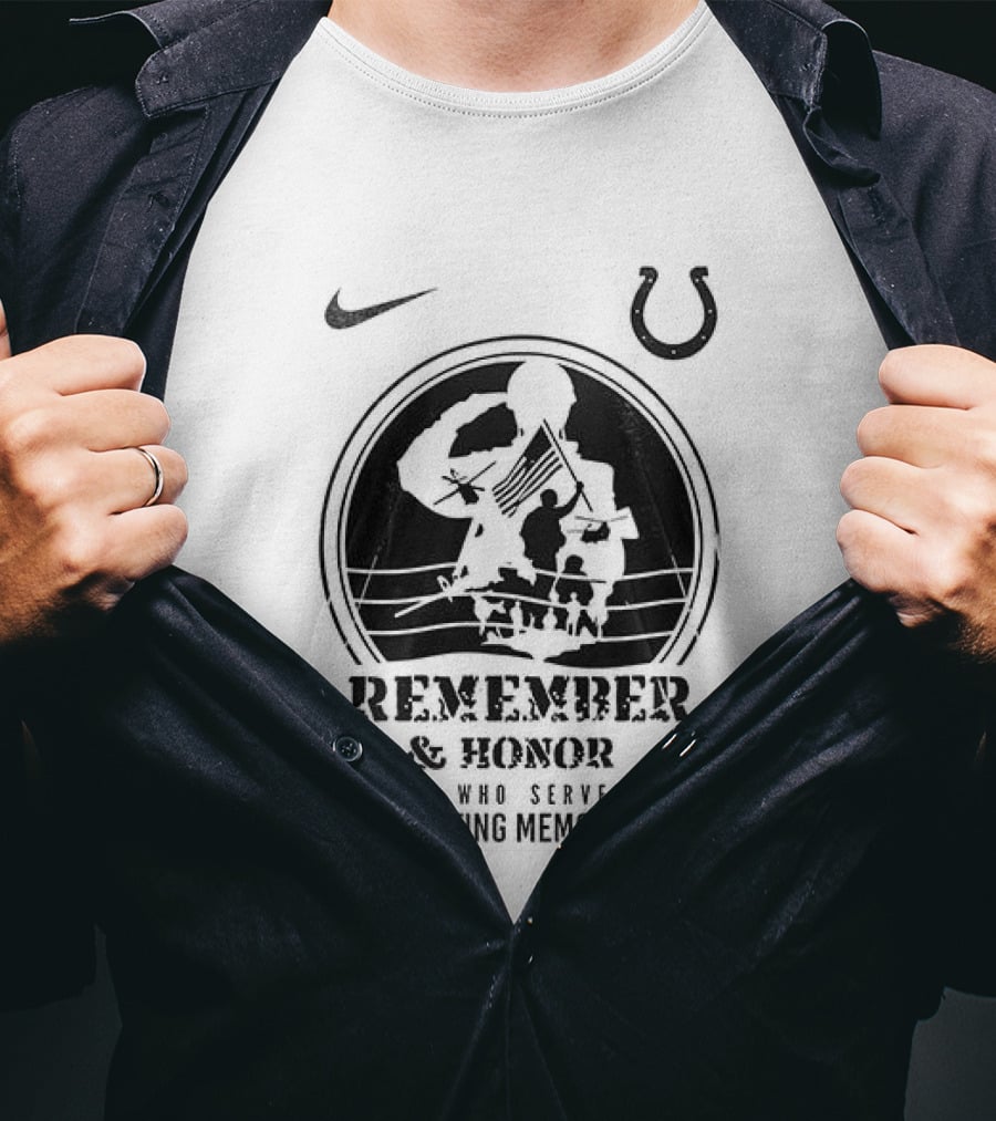 Indianapolis Colts Remember And Honor All Gave Some Celebrating Memorial Day T-Shirt