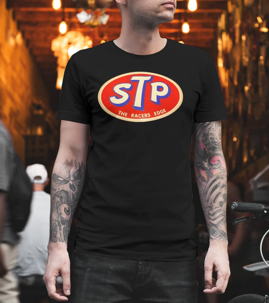 STP The Racers Edge Vintage Motorsport Oval T-Shirt