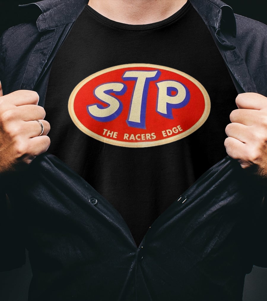 STP The Racers Edge Vintage Motorsport Oval T-Shirt