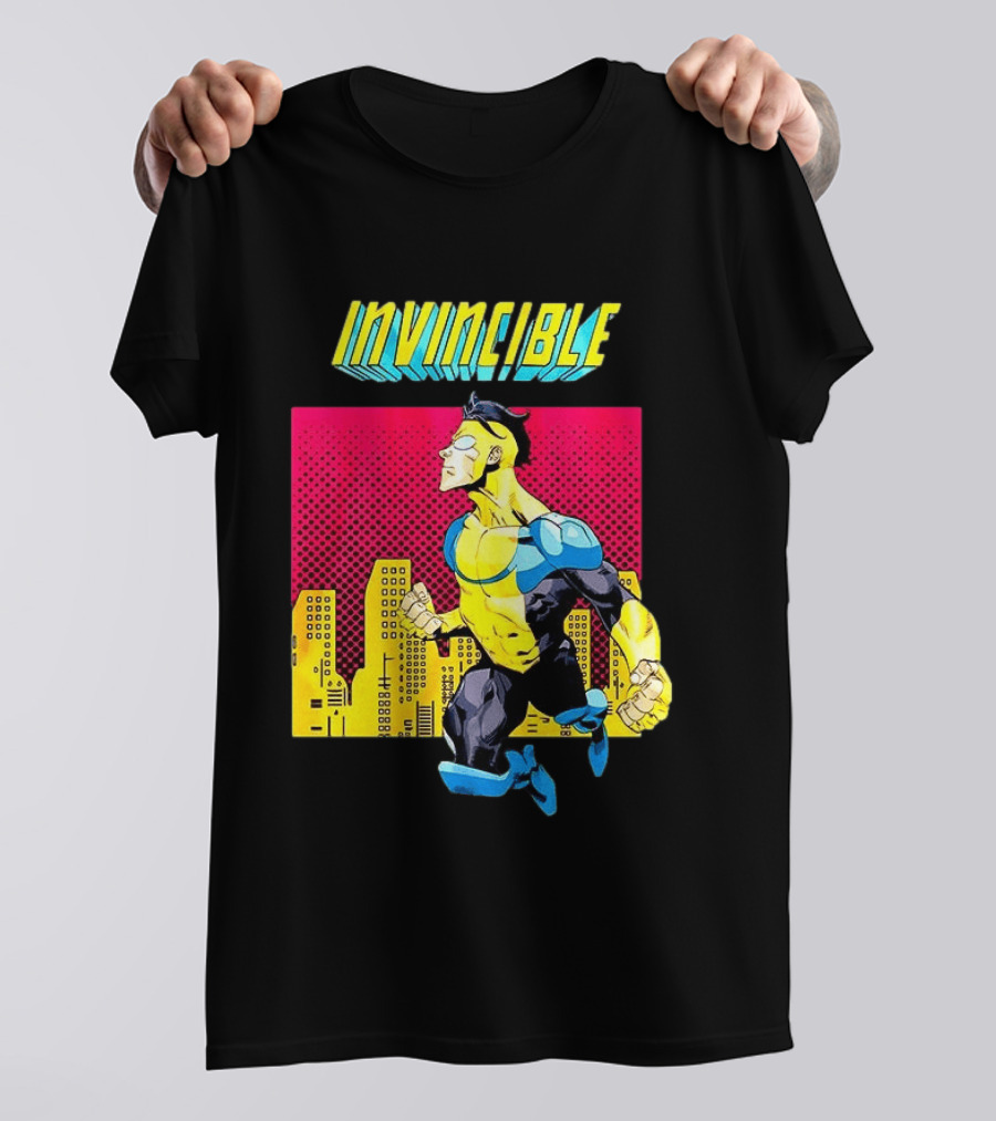 Invincible Comics Hero Skyline Pop T-Shirt
