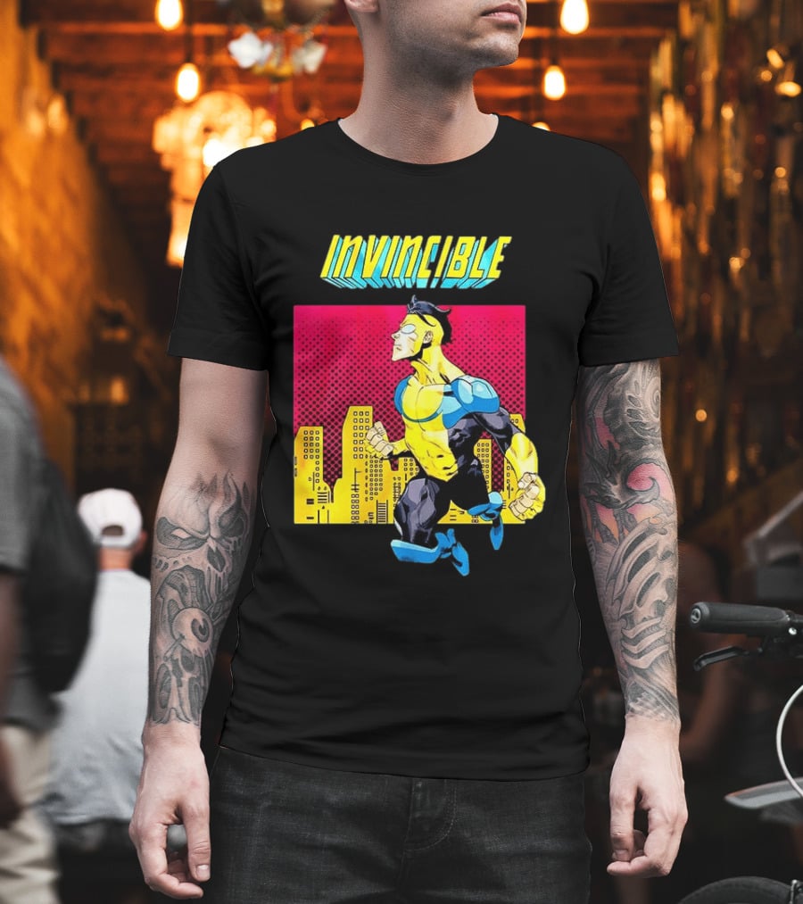 Invincible Comics Hero Skyline Pop T-Shirt