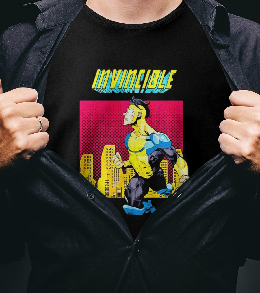 Invincible Comics Hero Skyline Pop T-Shirt